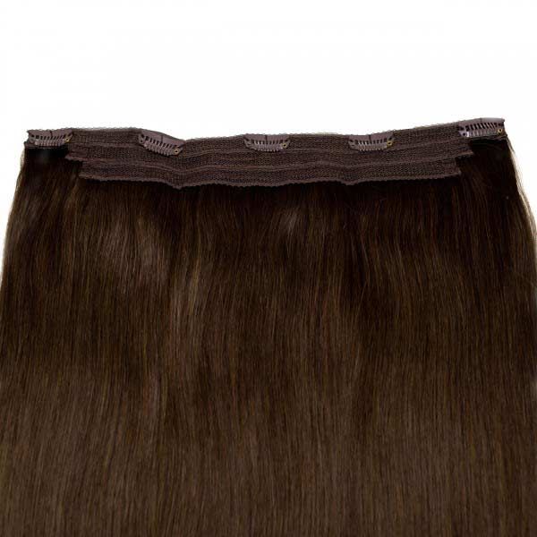 SEAMLESS1 HAIR EXTENSIONS ΤΡΕΣΑ ΜΕ 1 ΚΛΙΠ ESPRESSO 55CM