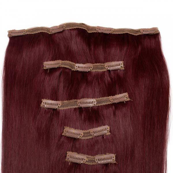 SEAMLESS1 HAIR EXTENSIONS ΤΡΕΣΑ ΜΕ ΚΛΙΠ 5 ΚΟΜΜΑΤΙΑ MERLOT 55ΕΚ