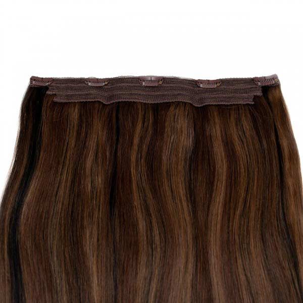 SEAMLESS1 HAIR EXTENSIONS ΤΡΕΣΑ ΜΕ 1 ΚΛΙΠ MOCHA BLEND 55CM