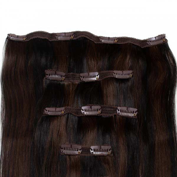 SEAMLESS1 HAIR EXTENSIONS ΤΡΕΣΑ ΜΕ ΚΛΙΠ 5 ΚΟΜΜΑΤΙΑ RITZY BLEND 55ΕΚ